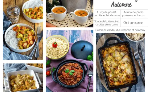 Idées de batch cooking sans gluten : curry, soupe, chili et gratins. Parfait pour un automne gourmand et sain.